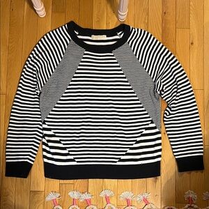 MICHAEL Michael Kors black and white striped cotton sweater
